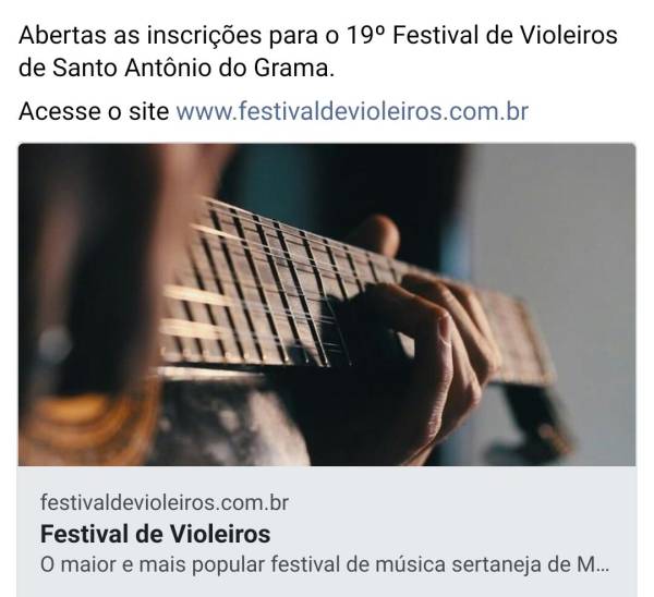 19º Festival de Violeiros de Santo Antônio do Grama