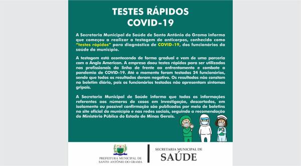 TESTES RÁPIDOS COVID-19