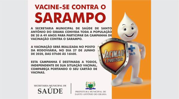 CAMPANHA DE VACINAÇÃO CONTRA O SARAMPO