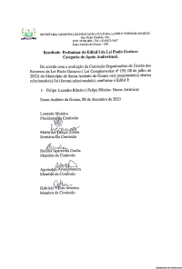 Resultado Preliminar da Lei Paulo Gustavo Edital I Assinado